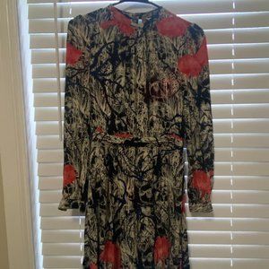& Other Stories above-the-knee-length dress with bird print